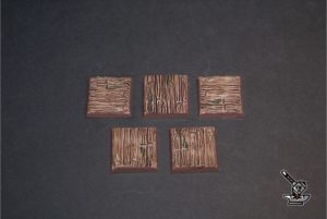 5 socles carré "Citylake of Darkwood" 25x25