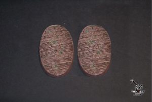 2 socles ovales "Citylake of Darkwood" 75x42