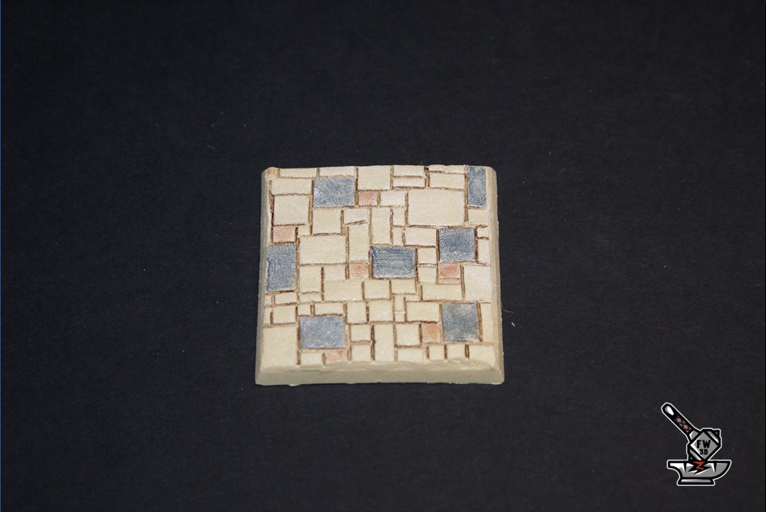 1 socle carré "Route pavée" 50x50 aimanté