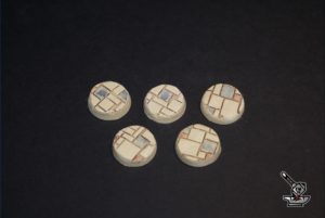 5 socles "Route pavée" diamètre 25