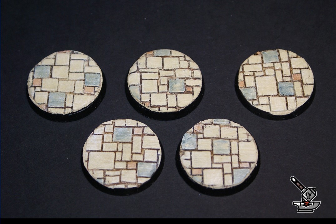 5 socles "Route pavée" diameter 40