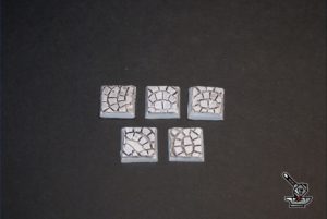 5 socles carré "Voie romaine" 20x20