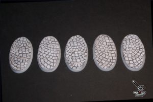 5 socles ovales "Voie romaine" 60x35