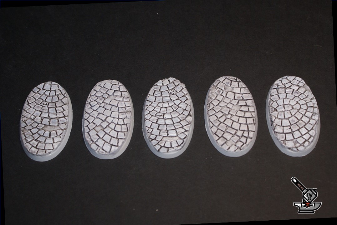 5 socles ovales "Voie romaine" 60x35 aimantés