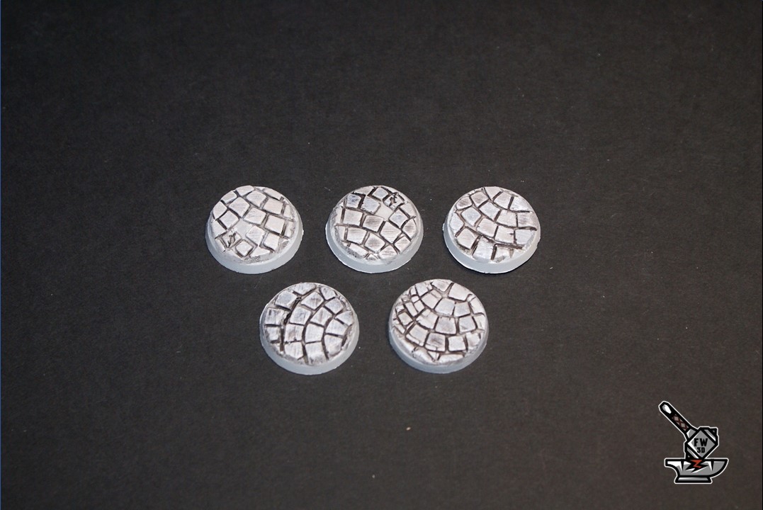 5 socles ronds "Voie romaine" diamètre 25