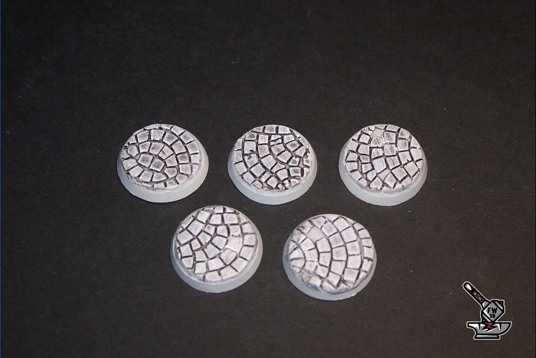 5 socles ronds "Voie romaine" diameter 32 magnetized