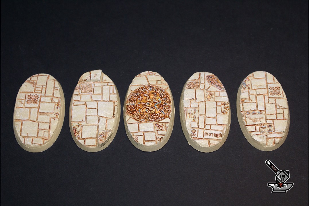 5 socles ovales "Route impériale" 60x35