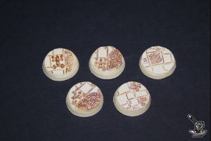 5 socles ronds "Route impériale" diamètre 25