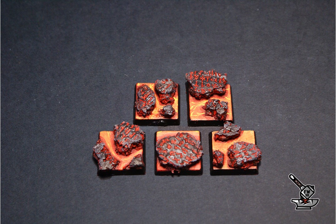 5 socles "ruines antiques" 20x20 aimantés