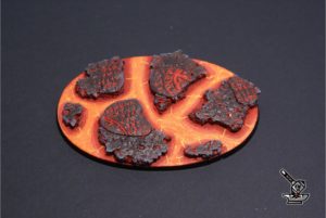 1 socle ovale "Molten lava" 105x70