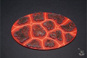 1 socle ovale "Molten lava" 165x110