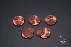 5 socles ronds "ruines antiques" diamètre 32