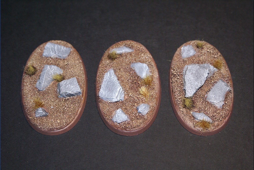 3 socles ovales "plaine rocheuse" 75x42