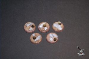 5 socles ronds "plaine rocheuse" diamètre 25