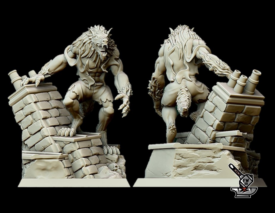 3 Werewolf avec socles scéniques rectangulaires – Image 3