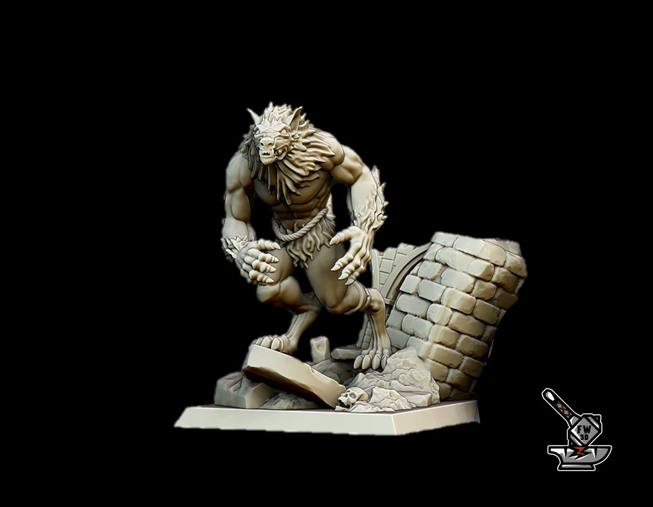 Werewolf 3 with round stage base