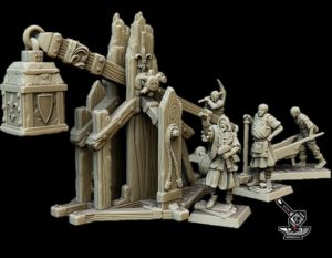 Trébuchet d'Equitaine et ses servants