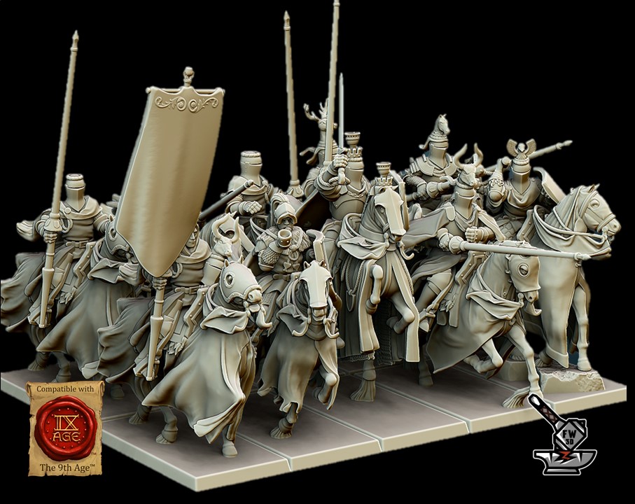 5 chevaliers du Graal montés – Image 2