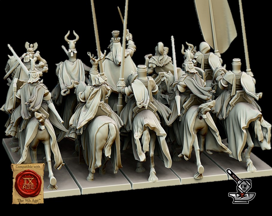 5 chevaliers du Graal montés – Image 3