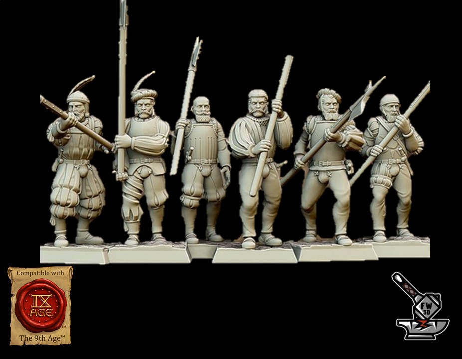 20 soldats de l'Empire (Hallebardiers, lanciers ou hommes d'arme) – Image 3
