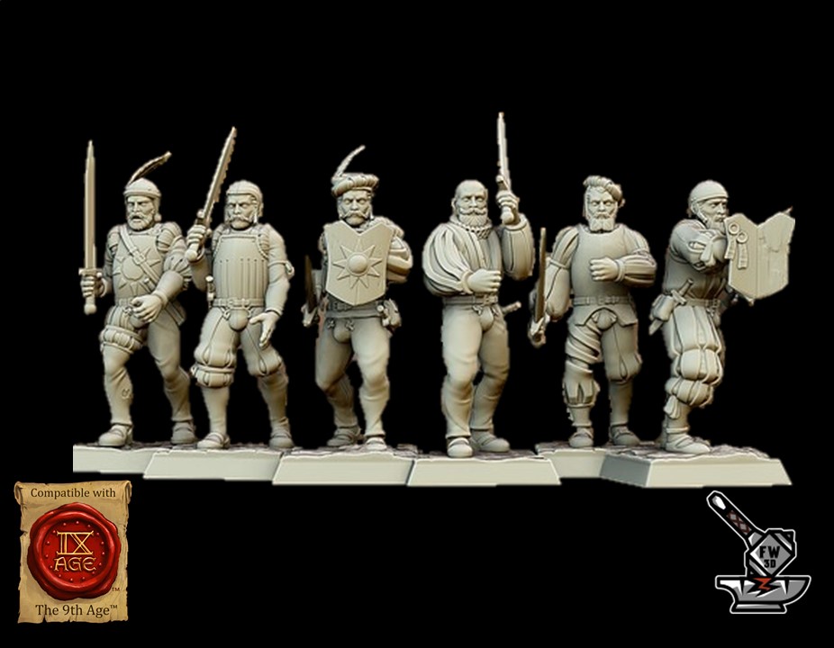 20 soldats de l'Empire (Hallebardiers, lanciers ou hommes d'arme) – Image 4