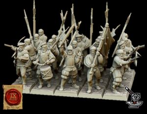 10 soldats de l'Empire (Hallebardiers, lanciers ou hommes d'arme)
