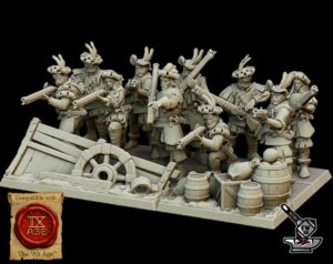 10 Arquebusiers de l'empire avec les barricades