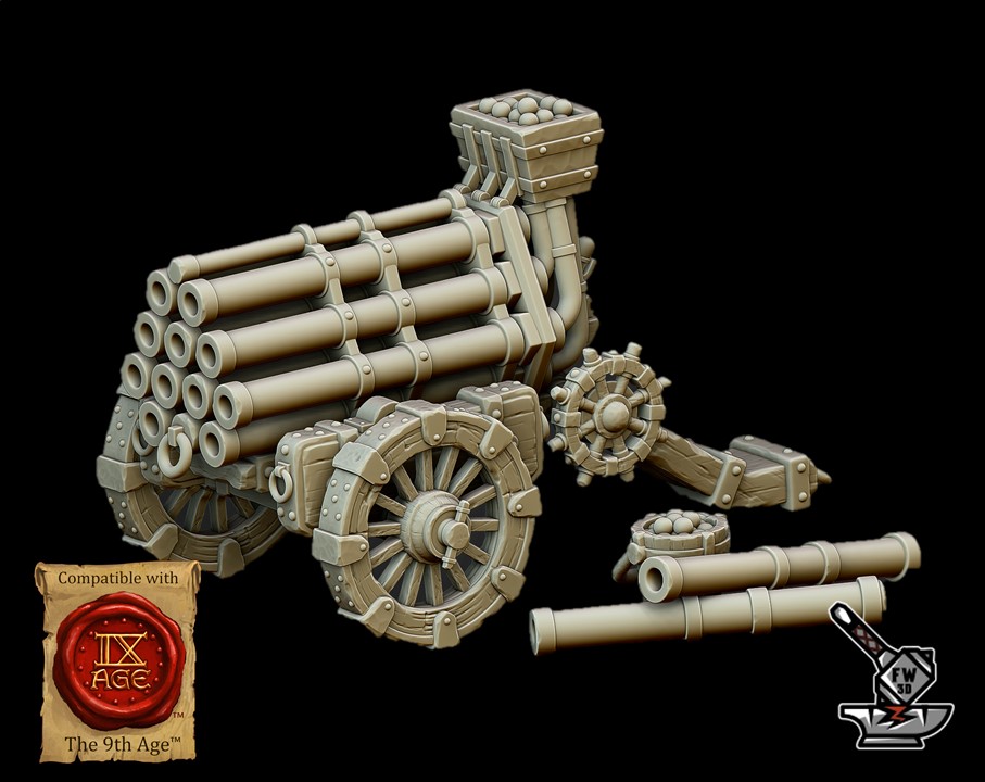 Volley Gun (Canon feu d'enfer) de l'Empire et ses servants avec barricades – Image 2