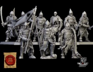 10 gardes squelettes en armures lourdes avec épées (Boyar Guard)