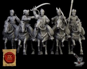 5 cavalier légers Cossacks