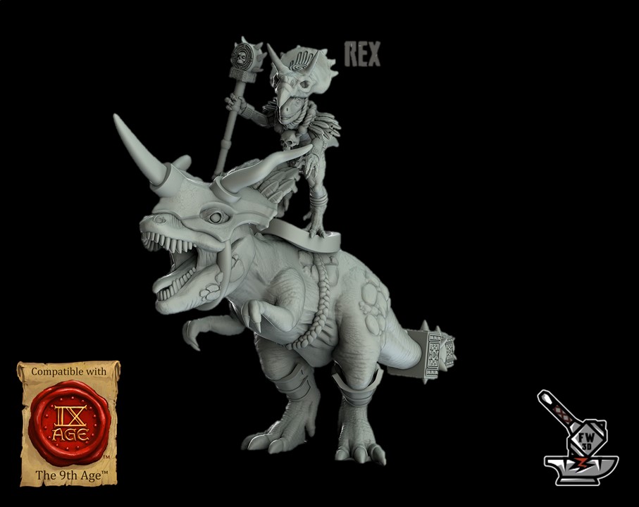 Prêtre skink sur T-Rex