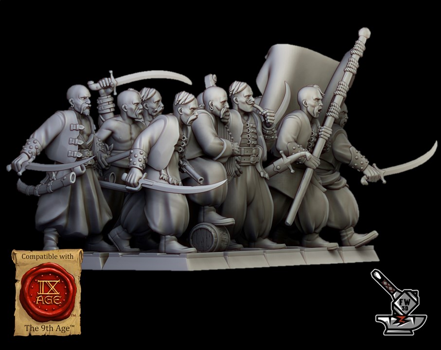 10 Corsairs Cossacks (Harbor Cossacks) avec épées – Image 2