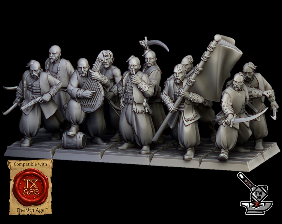 10 Corsairs Cossacks (Harbor Cossacks) avec épées
