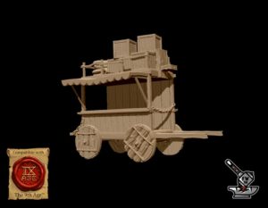 Pack roulotte de marchand et marchandises