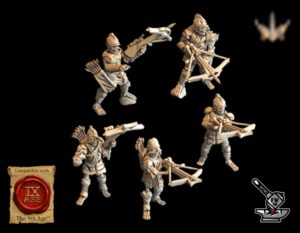 5 Conquistadors squelettes avec arbalètes