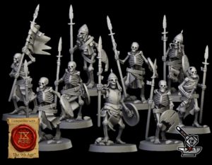10 lanciers squelettes