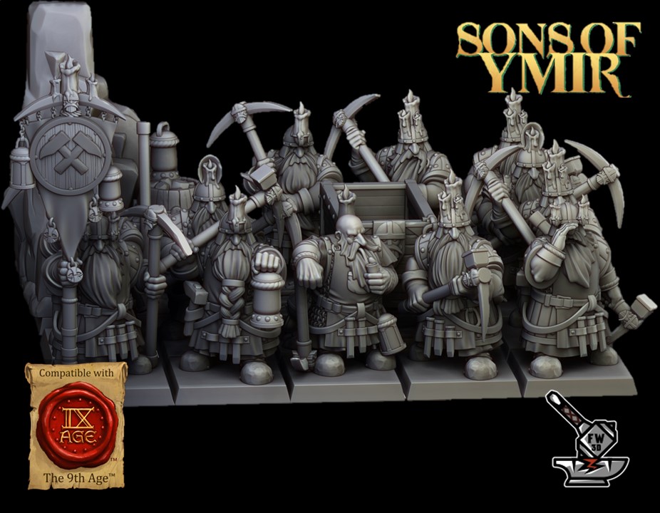 Petite troupe de mineurs Nains d'Ymir avec EMC – Image 2