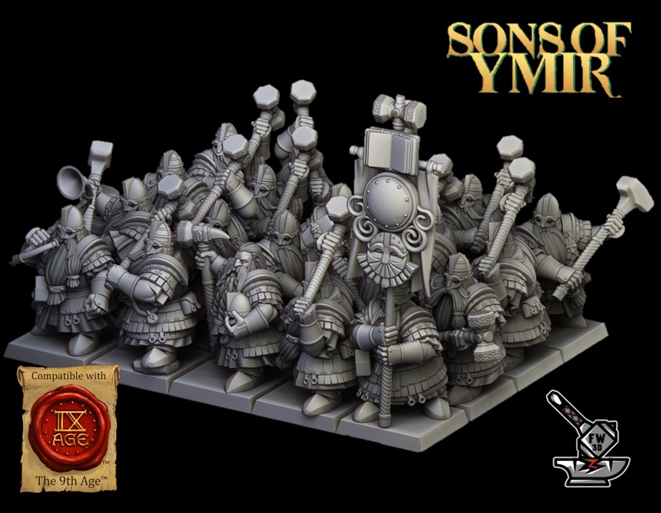 20 gardes royaux Nains d'Ymir avec EMC - Image 2