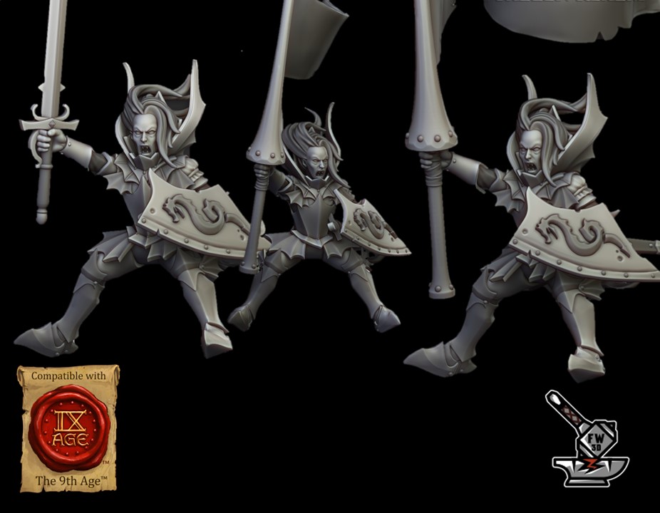 Vampire Lord with Cavalry Spear on Dragon Zombie - Image 4