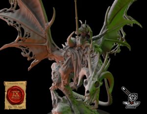 Seigneur Vampire avec épée sur Dragon Zombie