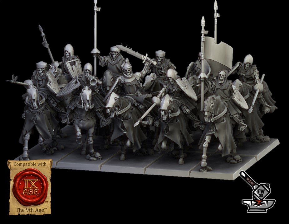 10 skeleton knights mounted with EMC