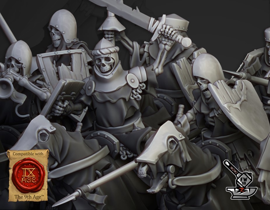 10 skeleton knights mounted with EMC - Image 2