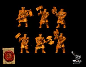6 Grands gardiens de pierre Nain