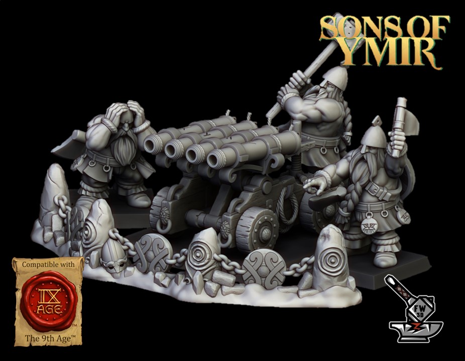 Canon Orgue des Nains d'Ymir avec ses servants