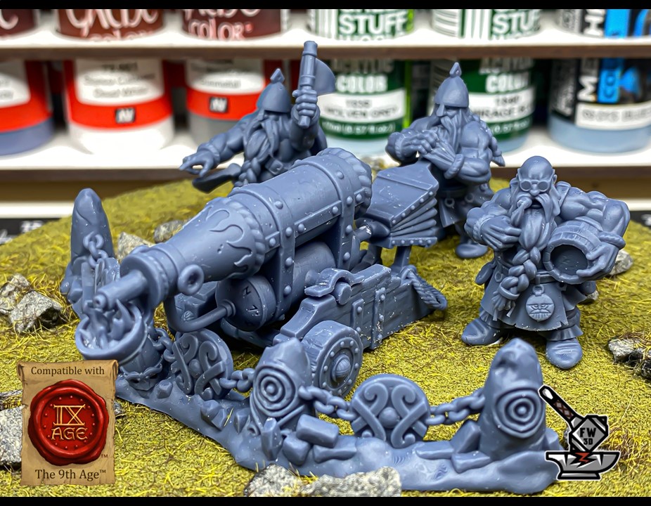 Canon à flammes des Nains d'Ymir avec ses servants - Image 2