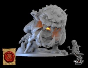 Colossal Gniark avec socle scénique