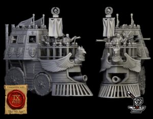 Steam Tank avec canon et 9 figurines(The Iron Opinicus)