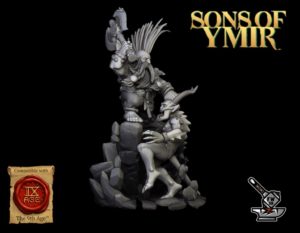 Tueur de démon des Nains d'Ymir avec socle scénique