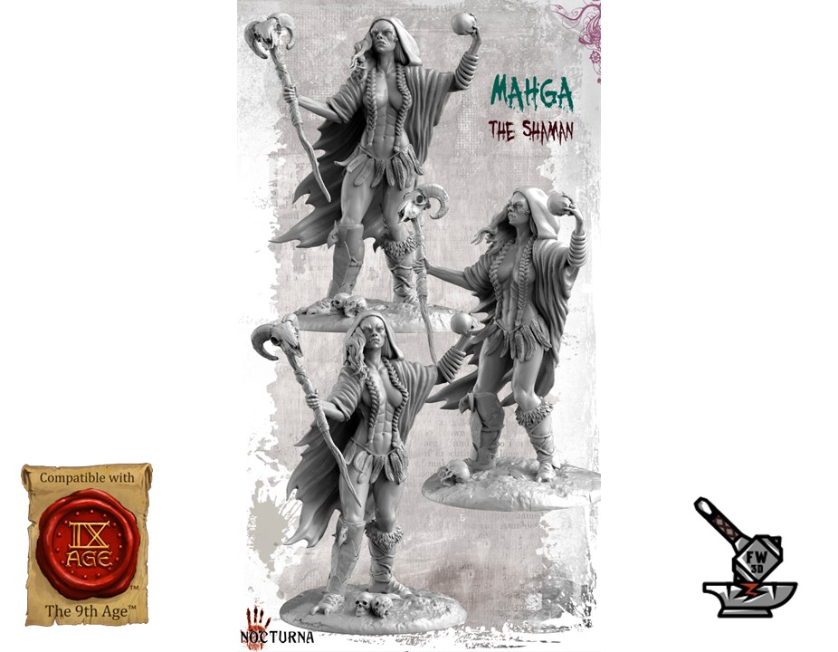 MAHGA The Shaman avec socle