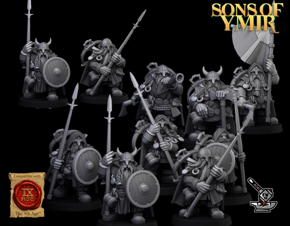 10 Dwarven rangers with EMC spears